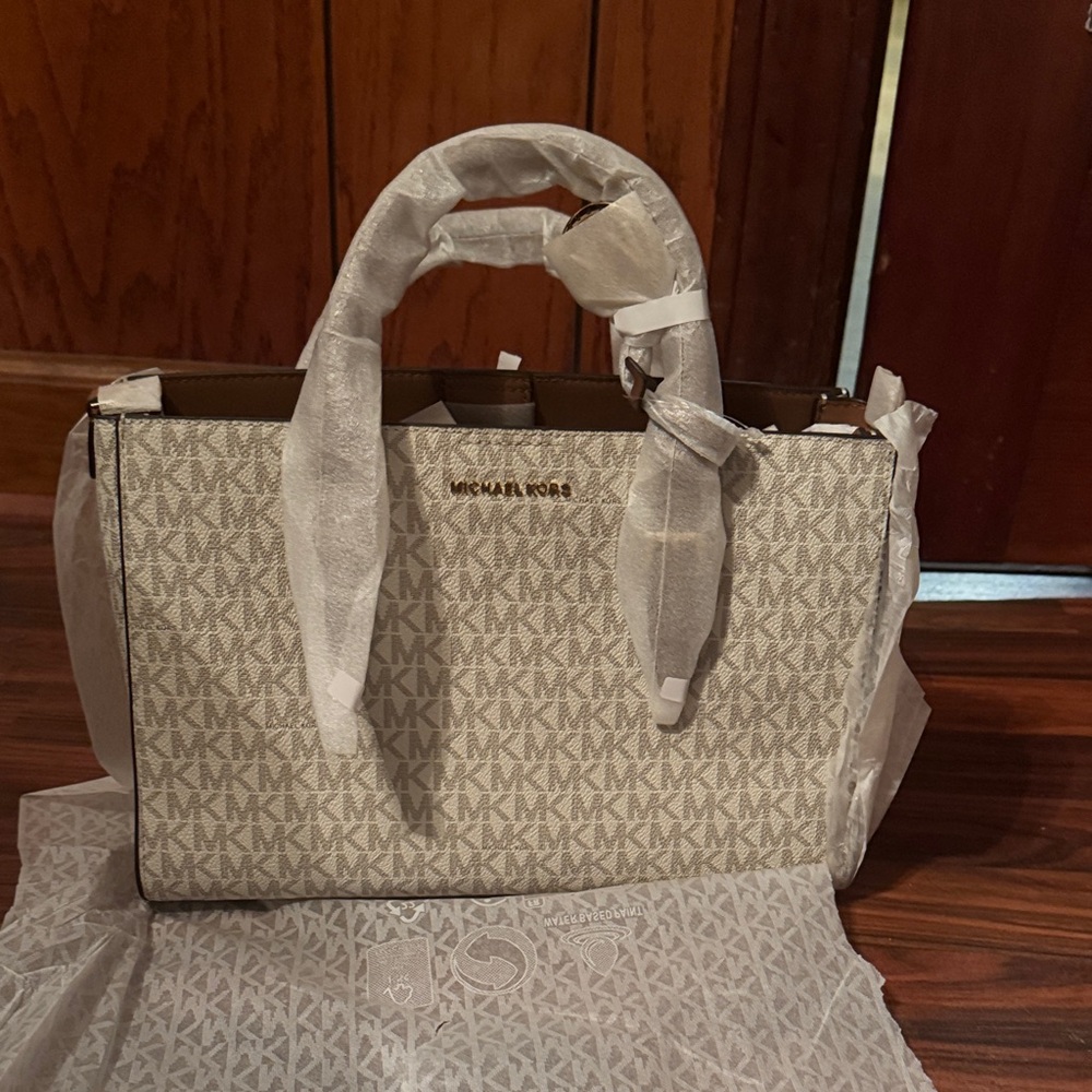 Michael Kors Cream Monogram Tote